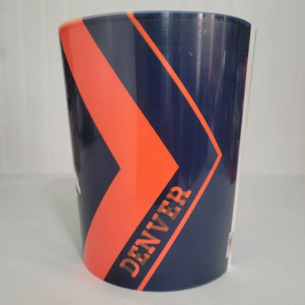 Vintage Denver Broncos NFL Plastic Thermo-Serv USA Trashcan NEW LOGO RARE RETRO